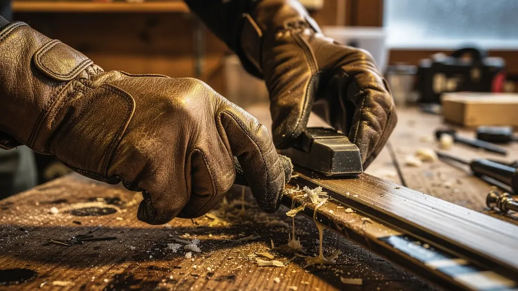 Mains gantées préparant ensemble du matériel de ski dans un local associatif de montagne, illustrant l'entraide communautaire