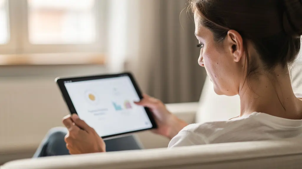 Personne recherchant une location vacances Landes sur tablette