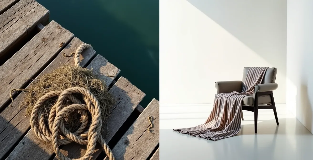 Transition visuelle de la marinière du port au podium de mode